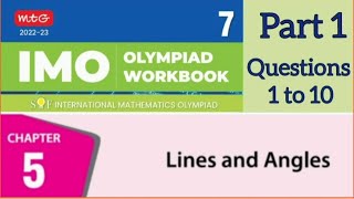 IMO Olympiad Workbook Chapter 5 Lines and Angles Part 1 for Class 7