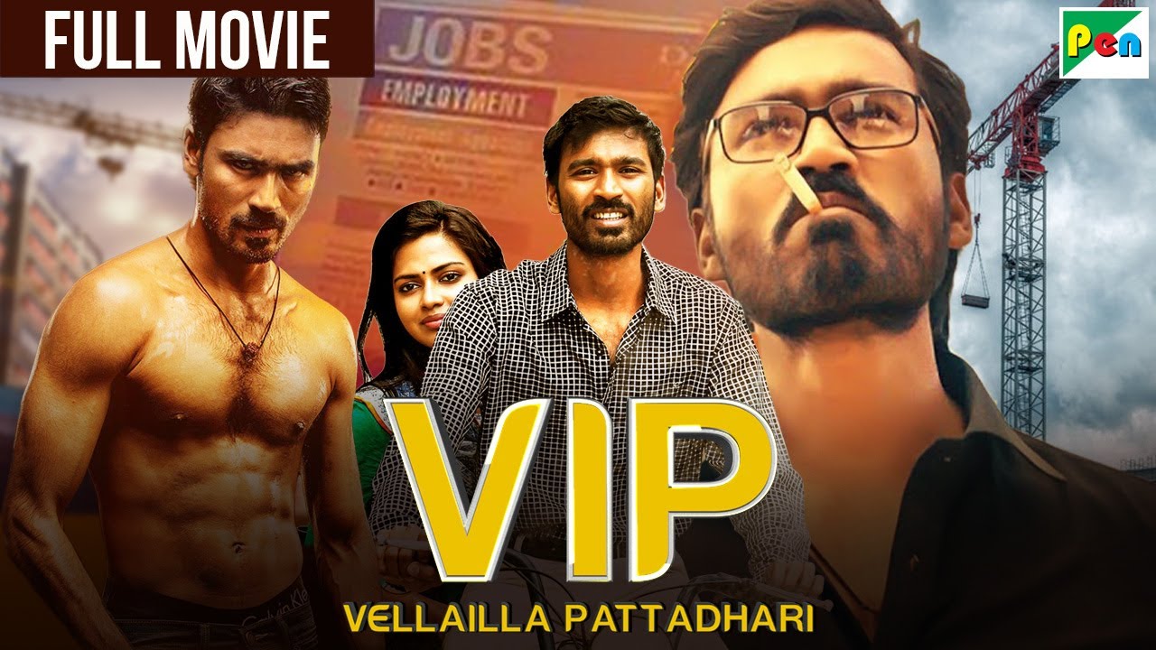 Dhanush's New Blockbuster Full Hindi Dubbed Action Movie | Amala Paul | Velaiilla Pattadhari (VIP)