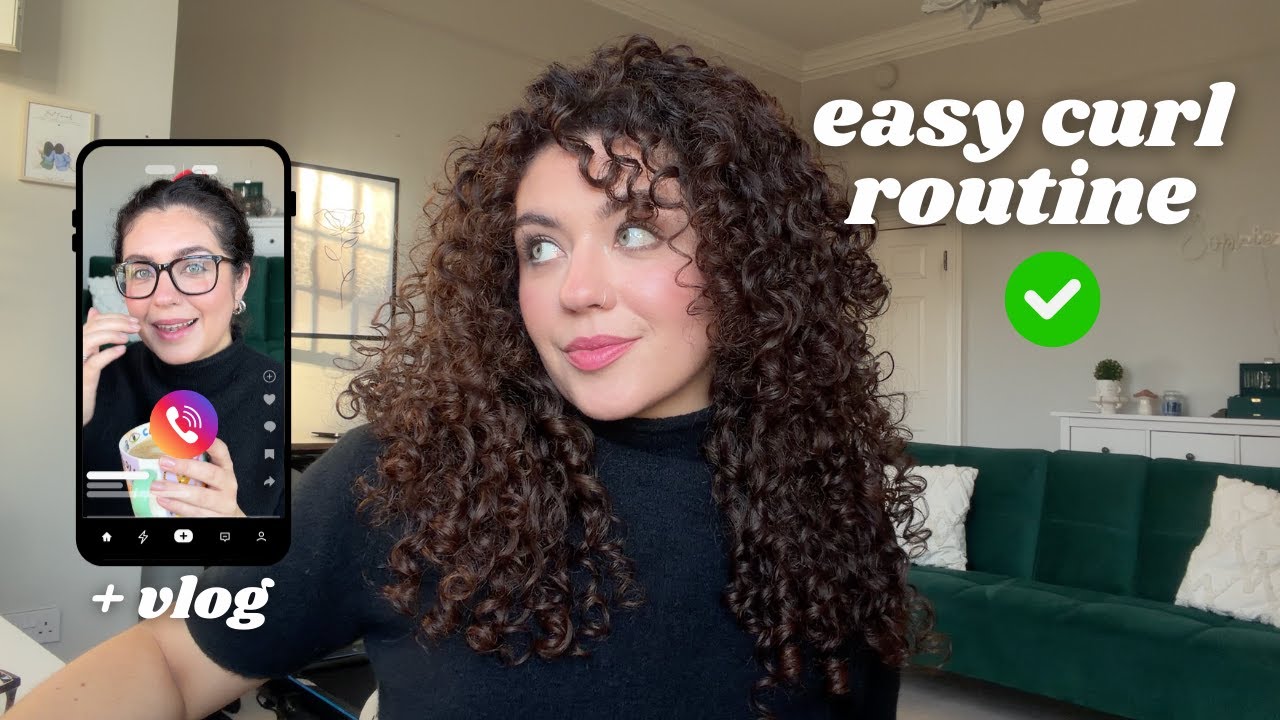Мой простой уход за кудрявыми волосами | GRWM и приготовление кофе | SOPHIEMARIECURLY