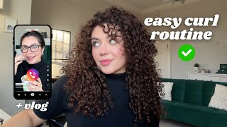 My Easy Curly Hair Routine | Grwm & Making Coffee | Sophiemariecurly