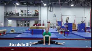 Gymnastics Video Model: Straddle Sit