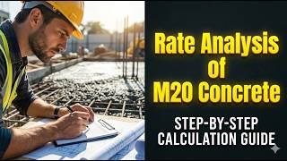 How to Calculate Rate Analysis of M20 Concrete | Step-by-Step