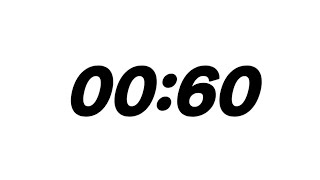 1 Minute Countdown Timer Clock with Simple Beeps