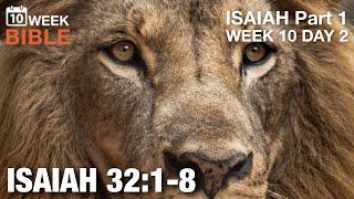 King of Righteousness | Isaiah 32:1-8 | Week 10 Day 2 Study of Isaiah Part 1