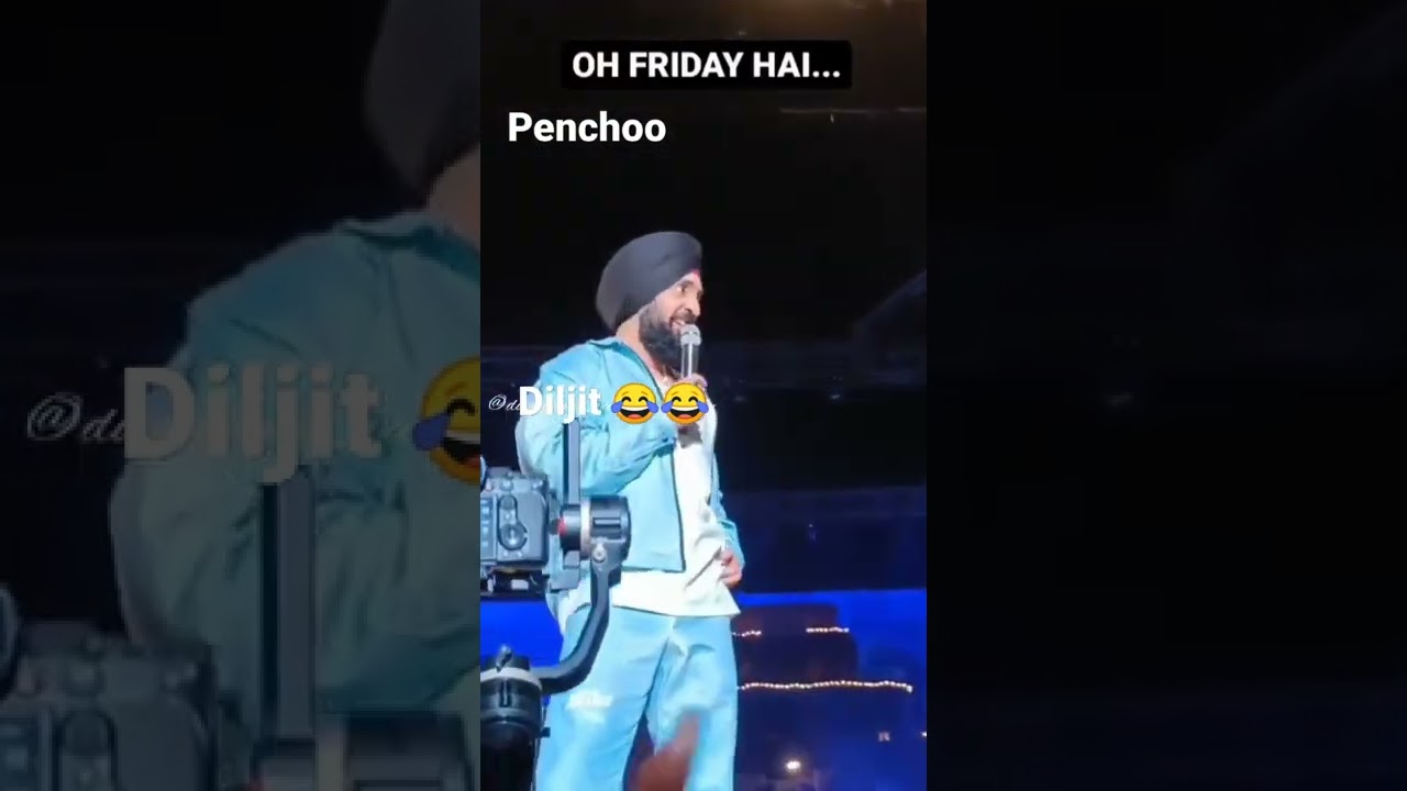 Diljit in his live concert benchoo Friday hai aaj  😂😂 meme