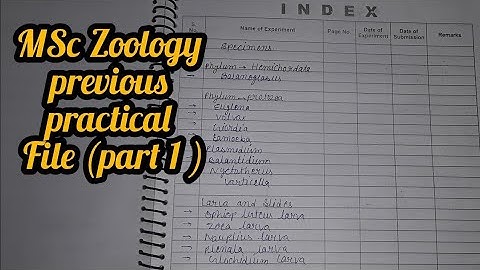 MSc Zoology previous practical file part 1