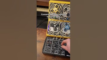 Connecting 4 fidget spinners to a synth again #shorts