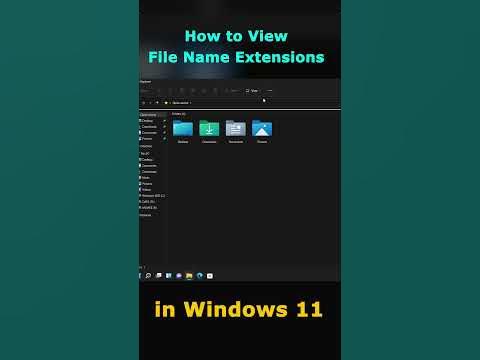 #Shorts | How to Show File Name Extensions | Display File Name ...