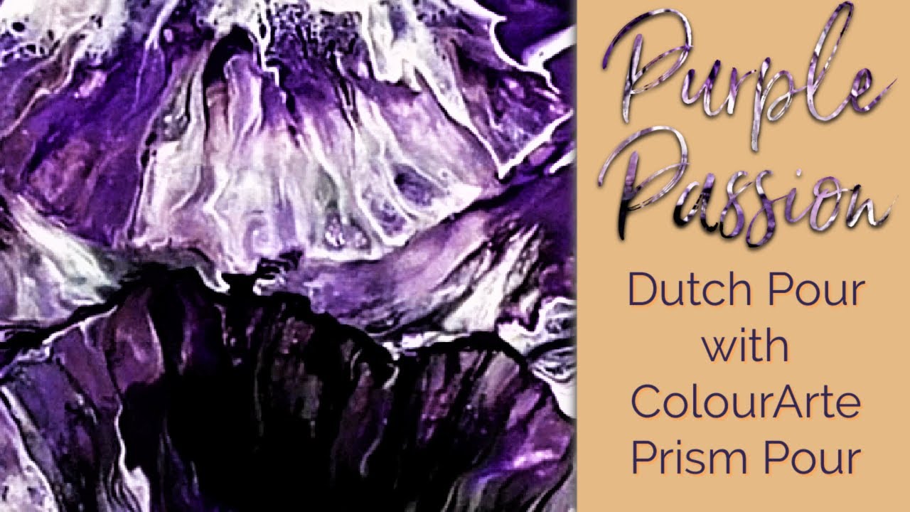 Purple Passion!!| Dutch Pour| ColourArte Prism Pour| Acrylic Pouring on a Record #30