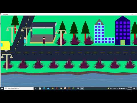 BUS Stand in OpenGL Project || Simple Demo Project