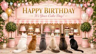 Cat Birthday TV Background | Happy Cake Day 4K Screensaver screenshot 2