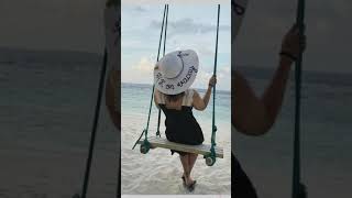 Hot Hina Khan In Beach In Black Dress