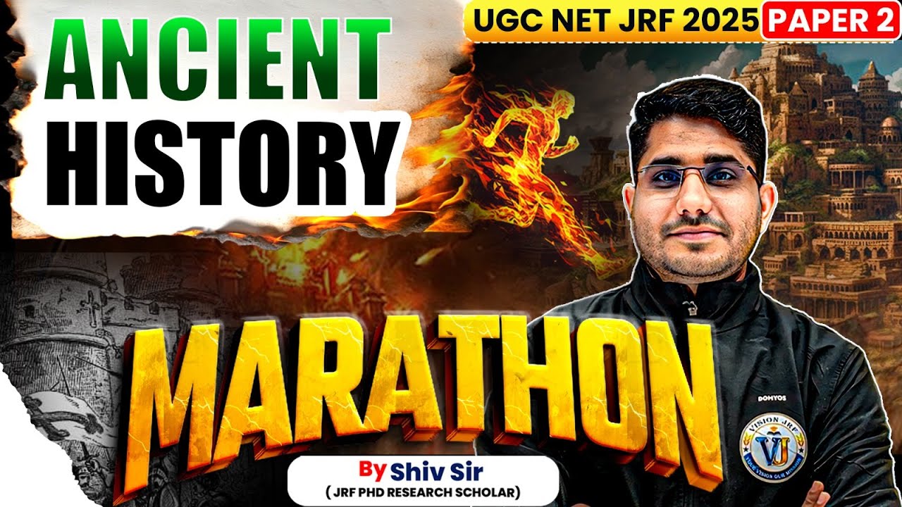 UGC NET History Marathon | Ancient History Marathon Class | Paper 2 History By Shiv Sir | Vision JRF