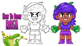 how to draw rosa | brawl stars | drawing tutorial