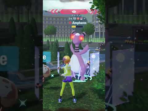 Found a Shiny Alpha Ampharos | #shiny #pokemon #legendsza #plza #shinypokemon