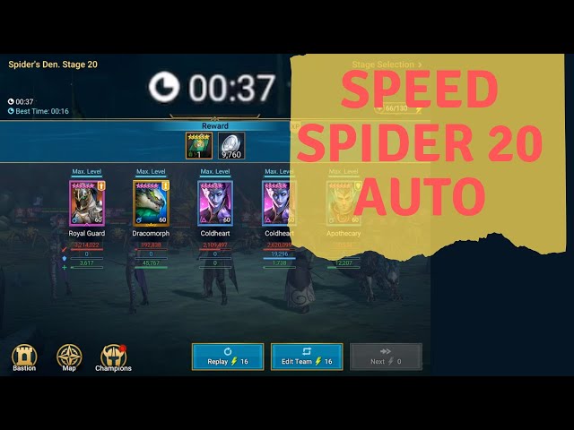 Raid Shadow Legends 37s Auto Spider 20 Youtube