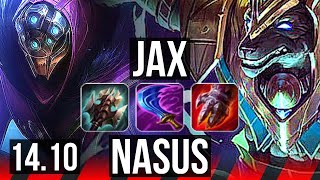 JAX vs NASUS (TOP) | Legendary, 16/3/3 | EUW Diamond | 14.10