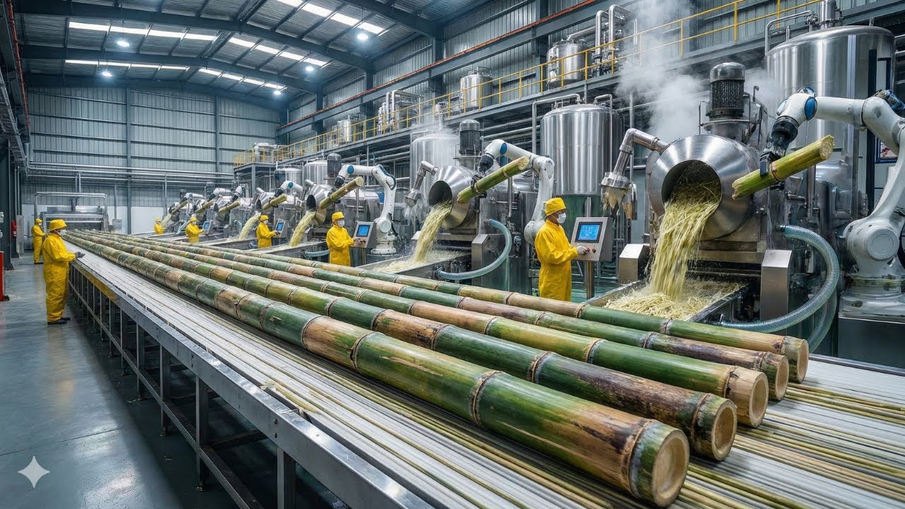 Inside a Modern Bamboo Factory: From Bamboo to Fiber (Full Process)