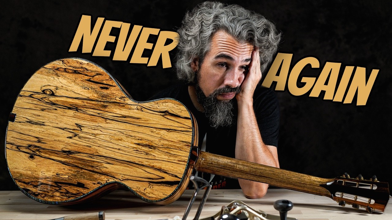 Я пытался сделать акустическую гитару за 30 000 долларов из очень редкой древесины... Это чуть не...