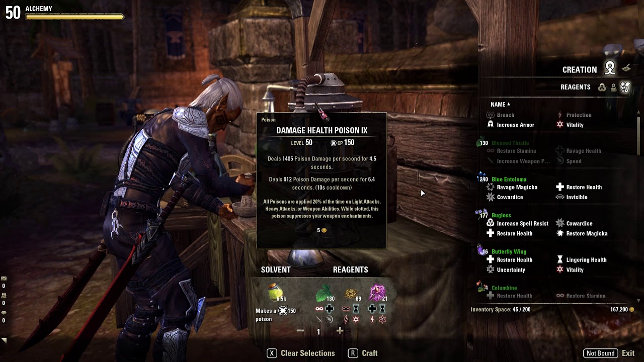 sip of ravage stamina elder scrolls online with names