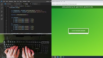 ASMR Programming - Coding a Gradient Randomizer app with Javascript - No Talking