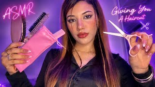 ASMR Giving You A Haircut ✂️/ Bangles Sounds/ Hair Combing/ Parting (Fast & Aggressive)