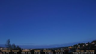 Timelapse Cam 1 - Natt til 20. juni 2017