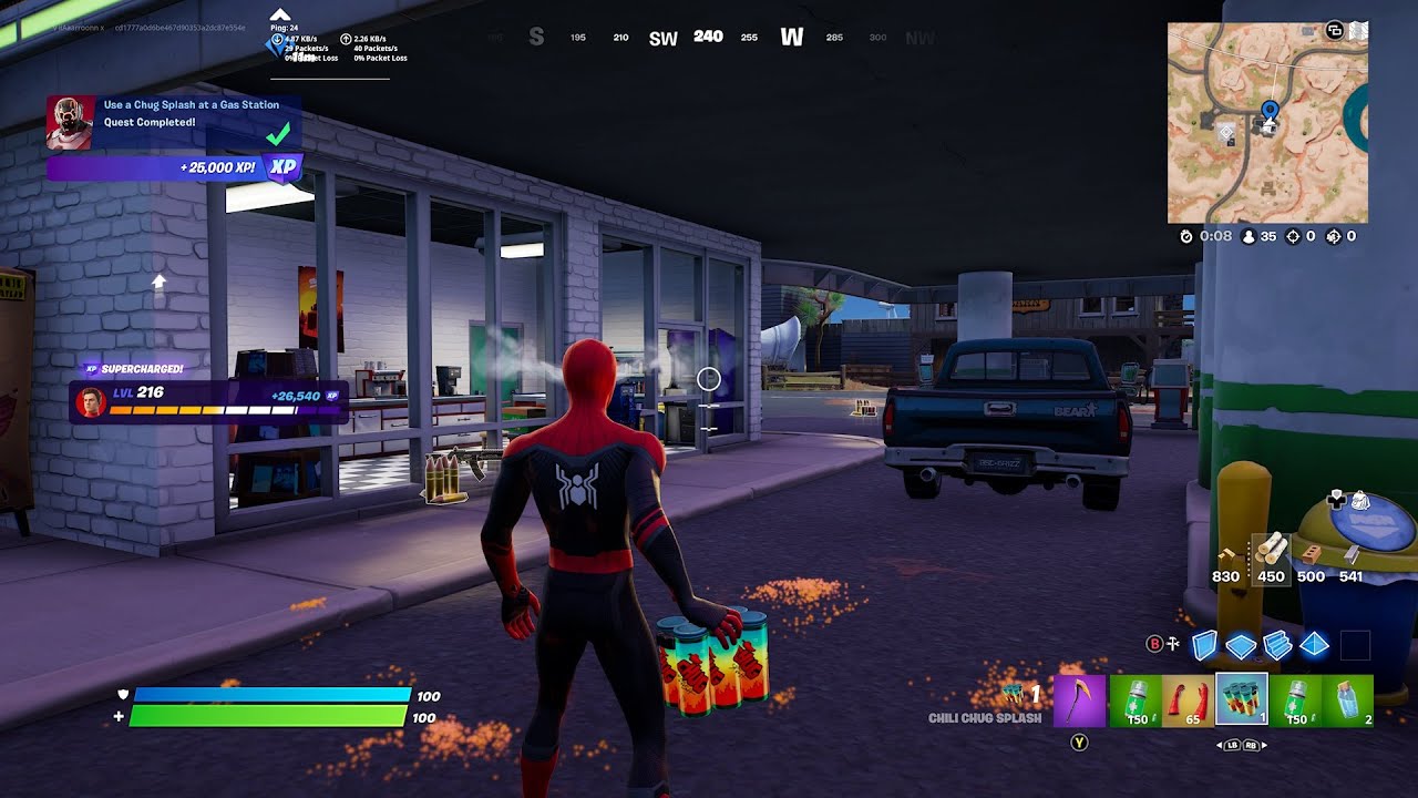 Use a Chug Splash at a Gas Station! Fortnite - Quests! Week 13, Chapter 3 Season 1