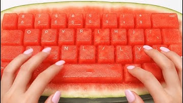 Fresh Fruit Keyboards AI ASMR Typing Video | Oddly Satisfying and Relaxing