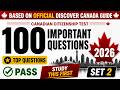 Canadian Citizenship Test | 100 Important Questions from Discover Canadian Citizenship Test 2026 E02