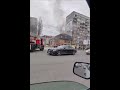 Пожар на проспекте Петра I в Махачкале