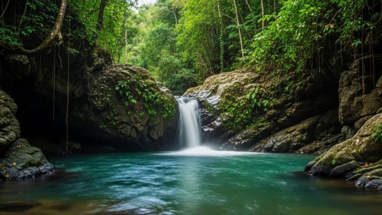 [Water Stream 209] Soft Waterfall and River Stream Sounds to Soothe ...