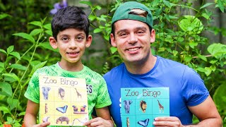 Jason and Alex play Zoo Bingo with Animals