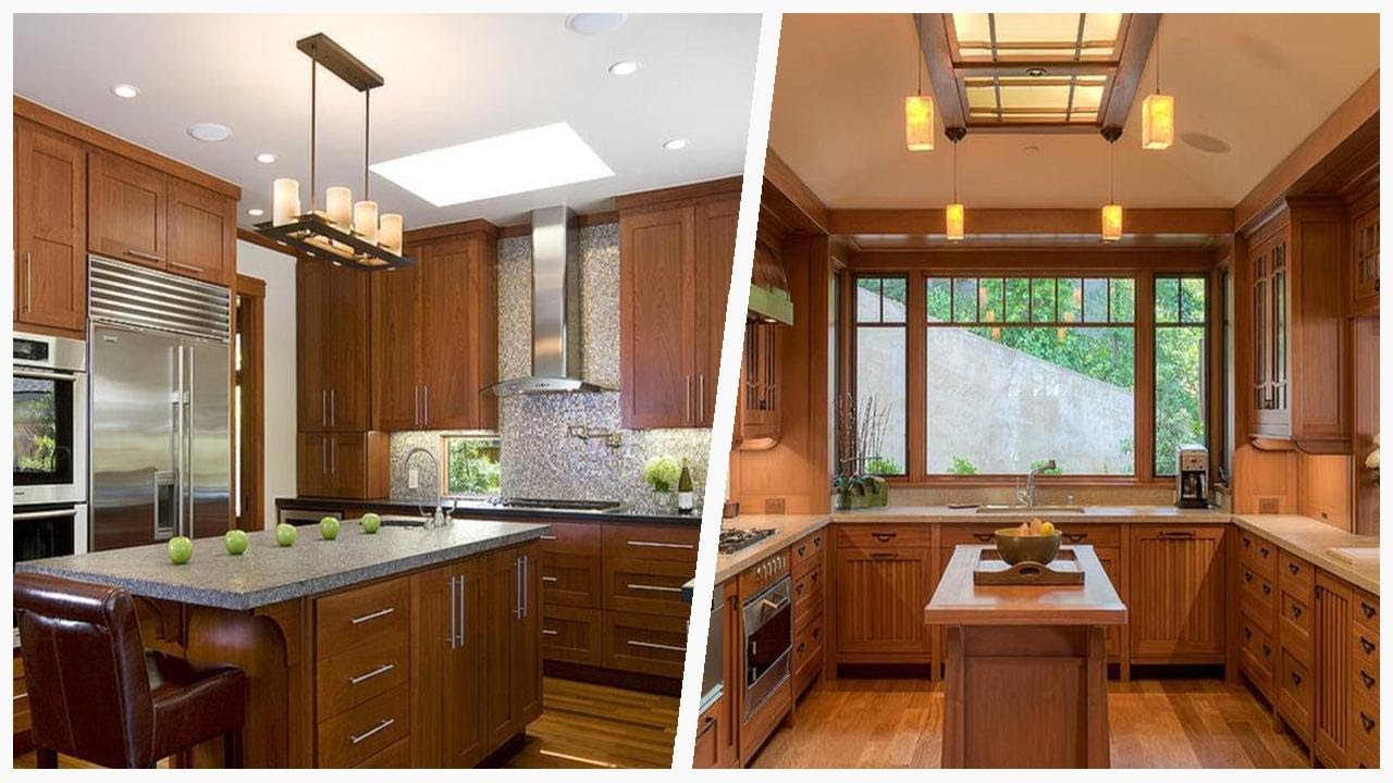 75 Craftsman Kitchen With Medium Tone Wood Cabinets Design Ideas You'll ...