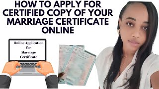 How to apply for your Certified Copy of Your Marriage Certificate in Jamaica or Overseas ONLINE ✅️