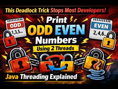 Print Odd Even Numbers Using 2 Threads | Java Threading Explained | Java Interview Questions