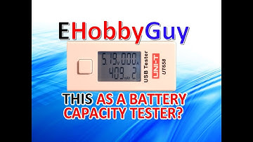 UNI-T UT658 TESTER AS A BATTERY CAPACITY TESTER?