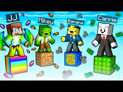 JJ and Mikey and Friends: SUPER ONE BLOCK BATTLE in Minecraft - Maizen