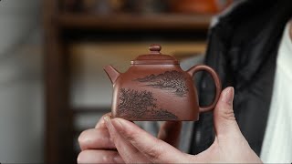 自产自销，黄龙山优质原矿底槽青泥料全手工制作紫砂壶茶器文玩四方坦然壶
