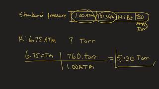 converting pressure and volume of gas at stp