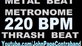 Metal Beat Timing Training Metronome 220 BPM Thrash Beat