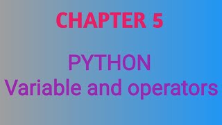 12th Computer science | chapter 5 | Part 1| Python variables and operators | in tamil | TNSCERT