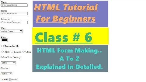 HTML Tutorial: Forms & Input Tags | Web Development Tutorials #6 | 2020