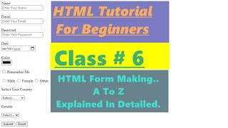 HTML Tutorial: Forms & Input Tags | Web Development Tutorials #6 | 2020