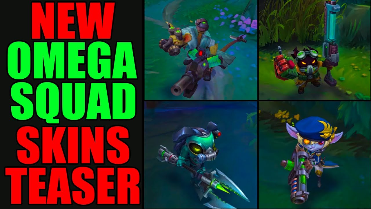 NEW OMEGA SQUAD SKINS FIZZ, TRIST, TWITCH, VEIGAR, AND TEEMO TEASER