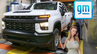 Inside US General Motors Factory Producing Chevrolet Pickup Truck - American assembly line