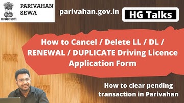 How To Cancel Application in Sarathi Parivahan | www.parivahan.gov.in
