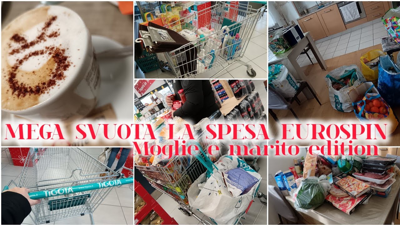 MEGA SVUOTA LA SPESA ENORME DA EUROSPIN E TIGOTÀ 320€