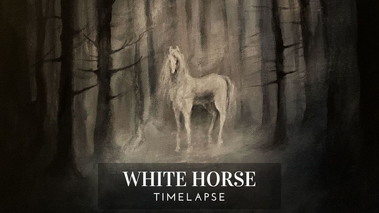 "White Horse" Painting Timelapse YouTube