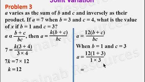 Variation 3: Joint Variation